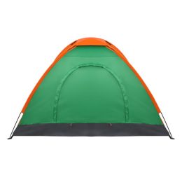 2-Person Waterproof Camping Dome Tent for Outdoor Hiking Survival Orange & Green