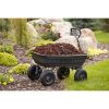 Garden Dump Cart with Steel Frame and 10-in. Pneumatic Tires;  600-Pound Capacity;  Black - 38.70" x 20.00" x 19.50"