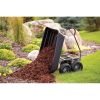 Garden Dump Cart with Steel Frame and 10-in. Pneumatic Tires;  600-Pound Capacity;  Black - 38.70" x 20.00" x 19.50"