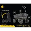 Garden Dump Cart with Steel Frame and 10-in. Pneumatic Tires;  600-Pound Capacity;  Black - 38.70" x 20.00" x 19.50"