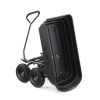 Garden Dump Cart with Steel Frame and 10-in. Pneumatic Tires;  600-Pound Capacity;  Black - 38.70" x 20.00" x 19.50"