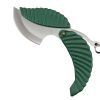 Multifunction Stainless Steel Leaf Shape Folding Pocket Knife Fruit Camping Outdoor Kitchen Tools Survival Knife (Green)