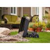 Garden Dump Cart with Steel Frame and 10-in. Pneumatic Tires;  600-Pound Capacity;  Black - 38.70" x 20.00" x 19.50"