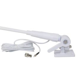 Tram 1607-HC Pretuned VHF 3-dBd-Gain Marine Rachet-Mount 46-Inch Fiberglass Antenna with RG58 Cable and FME-Female Connector with PL-259 Adapter