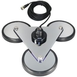 Tram 2692 5-Inch Tri-Magnet CB Antenna Mount with Rubber Boots and 18-Foot RG58A/U Coaxial Cable