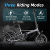 Electric Bike 500W Electric Commuter Bikes;  Folding Mini Ebike 14'' Electric Bicycle with 48V 18Ah Battery;  21MPH Adults/Teens City E Bike