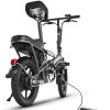 Electric Bike 500W Electric Commuter Bikes;  Folding Mini Ebike 14'' Electric Bicycle with 48V 18Ah Battery;  21MPH Adults/Teens City E Bike