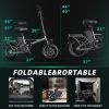 Electric Bike 500W Electric Commuter Bikes;  Folding Mini Ebike 14'' Electric Bicycle with 48V 18Ah Battery;  21MPH Adults/Teens City E Bike