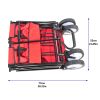 Extra Large Collapsible Garden Cart with Removable Canopy;  Folding Wagon Utility Carts with Wheels and Rear Storage;  Wagon Cart for Garden;  Camping