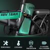 Electric Bike 500W Electric Commuter Bikes;  Folding Mini Ebike 14'' Electric Bicycle with 48V 18Ah Battery;  21MPH Adults/Teens City E Bike