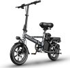 Electric Bike 500W Electric Commuter Bikes;  Folding Mini Ebike 14'' Electric Bicycle with 48V 18Ah Battery;  21MPH Adults/Teens City E Bike