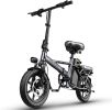 Electric Bike 500W Electric Commuter Bikes;  Folding Mini Ebike 14'' Electric Bicycle with 48V 18Ah Battery;  21MPH Adults/Teens City E Bike