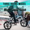 20'K6 Electric Bike for Adults; Ebike with 500W Motor 48V 10AH/12.8Ah Battery;  E Bikes Shimano 7-Speed and Dual Shock Absorber Folding Electric Road