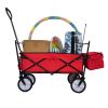 Extra Large Collapsible Garden Cart with Removable Canopy;  Folding Wagon Utility Carts with Wheels and Rear Storage;  Wagon Cart for Garden;  Camping